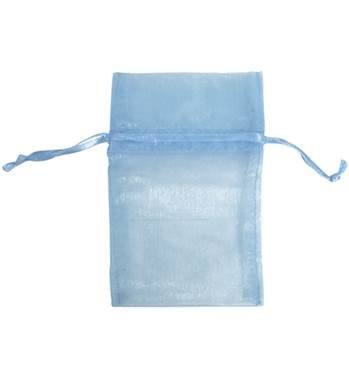 baby blue organza drawstring bag 27215-bx